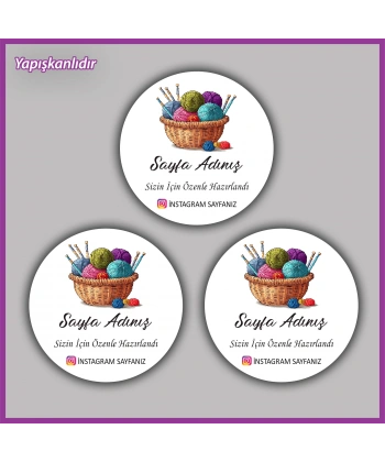 15 adet - 5 cm Kişiye Özel Logolu Etiket - BS018