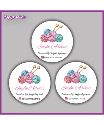 15 adet - 5 cm Kişiye Özel Logolu Etiket - BS058