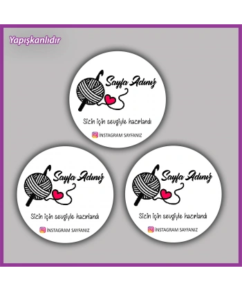 15 adet - 5 cm Kişiye Özel Logolu Etiket - BS068