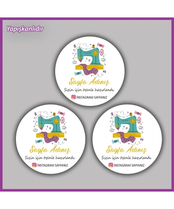 15 adet - 5 cm Kişiye Özel Logolu Etiket - BS088