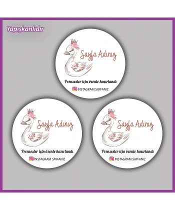 15 adet - 5 cm Kişiye Özel Logolu Etiket - BS158