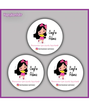 15 adet - 5 cm Kişiye Özel Logolu Etiket - BS178