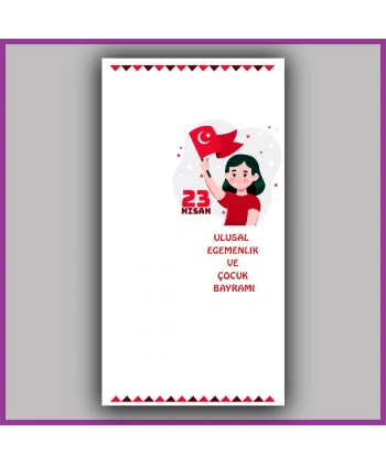 23 Nisan Çocuk Bayramı Temalı Anahtarlık Kartı - ÇB26