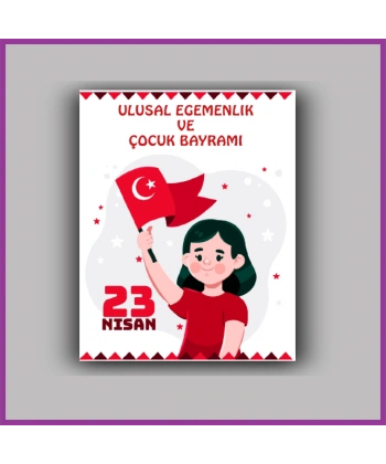 23 Nisan Çocuk Bayramı Temalı Bileklik Kartı - ÇB27