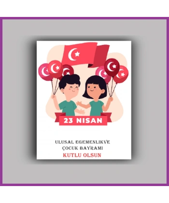 23 Nisan Çocuk Bayramı Temalı Bileklik Kartı - ÇB31