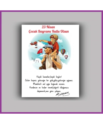 23 Nisan Çocuk Bayramı Temalı Bileklik Kartı - ÇB41