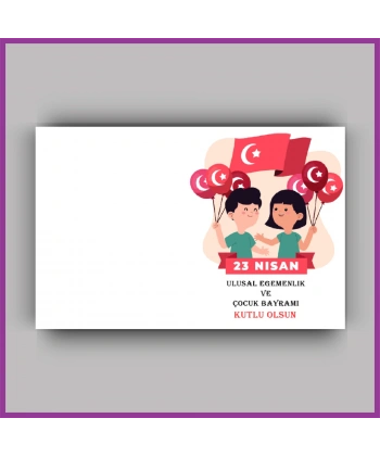 23 Nisan Çocuk Bayramı Temalı Yıldız Anahtarlık Kartı - ÇB32