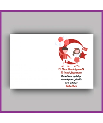 23 Nisan Çocuk Bayramı Temalı Yıldız Anahtarlık Kartı - ÇB37