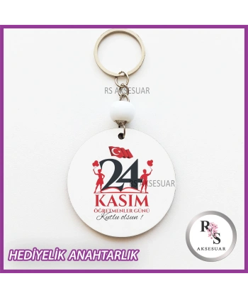 24 Kasım Öğretmen Günü Hediyelik Anahtarlık -UV141