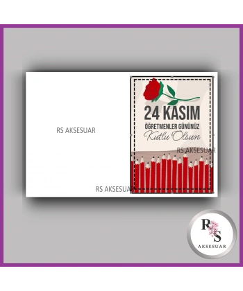 24 Kasım Öğretmenler Günü Hediyelik İsim Kartı - ÖG08