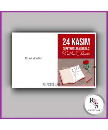 24 Kasım Öğretmenler Günü Hediyelik İsim Kartı - ÖG07
