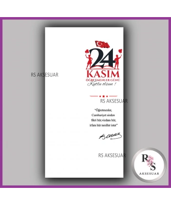 24 Kasım Öğretmenler Günü Hediyelik İsim Kartı - ÖG13