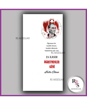 24 Kasım Öğretmenler Günü Hediyelik İsim Kartı - ÖG15