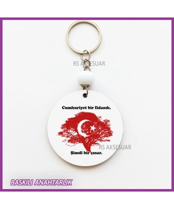 29 Ekim Cumhuriyet Bayramı Baskılı Anahtarlık