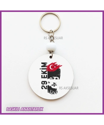 29 Ekim Cumhuriyet Bayramı Baskılı Anahtarlık