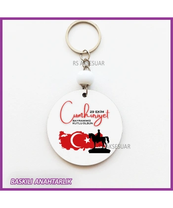 29 Ekim Cumhuriyet Bayramı Baskılı Anahtarlık