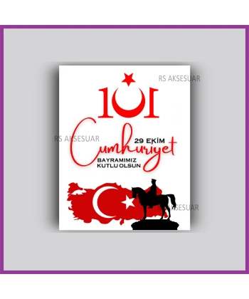 29 Ekim Cumhuriyet Bayramı Hediyelik İsim Kartı