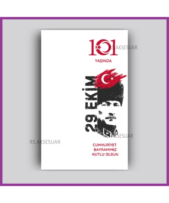 29 Ekim Cumhuriyet Bayramı Hediyelik İsim Kartı