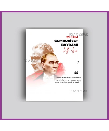29 Ekim Cumhuriyet Bayramı Hediyelik İsim Kartı