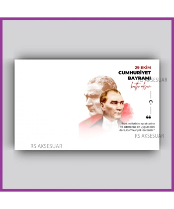 29 Ekim Cumhuriyet Bayramı Hediyelik İsim Kartı