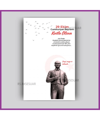29 Ekim Cumhuriyet Bayramı Hediyelik İsim Kartı