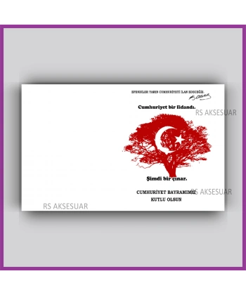 29 Ekim Cumhuriyet Bayramı Hediyelik İsim Kartı