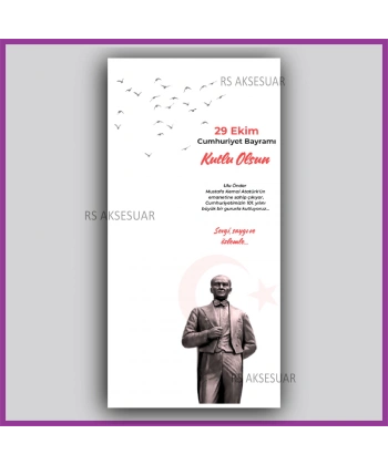 29 Ekim Cumhuriyet Bayramı Hediyelik İsim Kartı