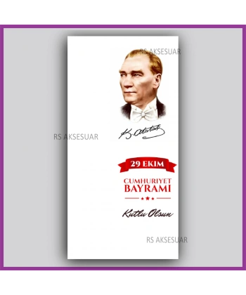 29 Ekim Cumhuriyet Bayramı Hediyelik İsim Kartı