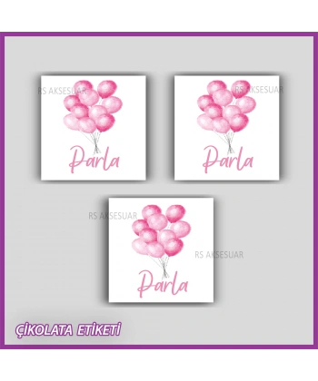 48 Adet - Bebek Çikolata İsim Etiketi - Sticker - CE167