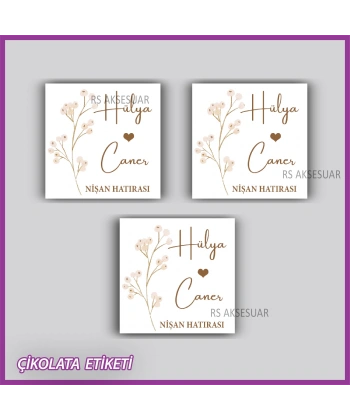 48 Adet - Nikah Nişan Söz Çikolata İsim Etiketi - Sticker