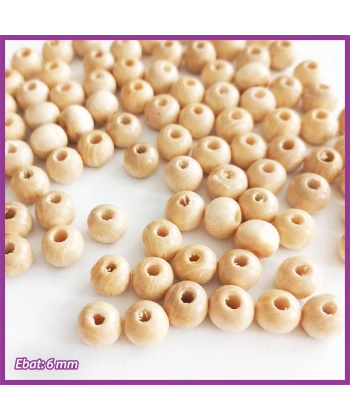 100gr  6mm Ahşap Boncuk-