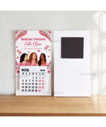 Magnetli Mini Takvim - 8 Mart Kadınlar Günü Hediyelik - KH605