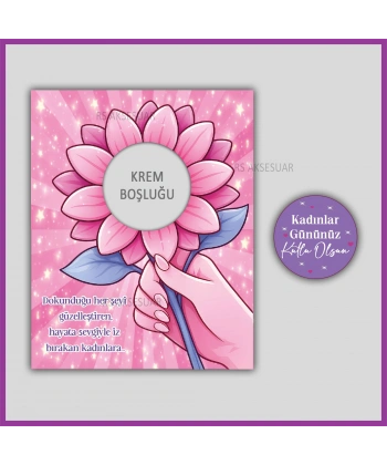 Hediyelik El Kremi Kartı - 8 Mart Kadınlar Günü Hediyelik - KH6320