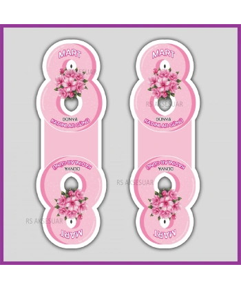 Hediyelik Toka ve Takı Kartı - 8 Mart Kadınlar Günü Hediyelik - KH6324