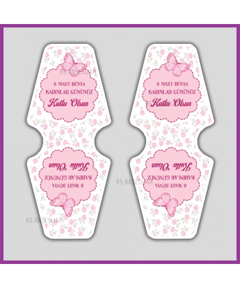 Hediyelik Toka ve Takı Kartı - 8 Mart Kadınlar Günü Hediyelik - KH6330