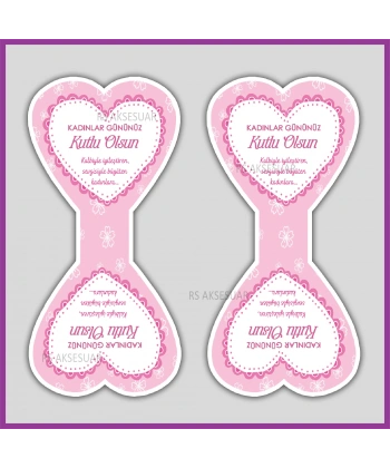 Hediyelik Toka ve Takı Kartı - 8 Mart Kadınlar Günü Hediyelik - KH6333