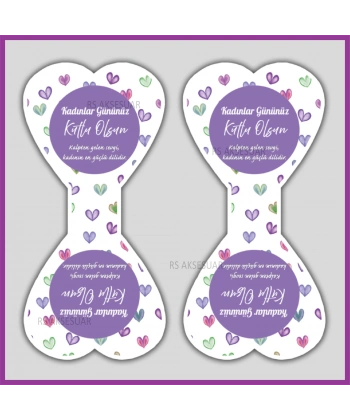 Hediyelik Toka ve Takı Kartı - 8 Mart Kadınlar Günü Hediyelik - KH6334