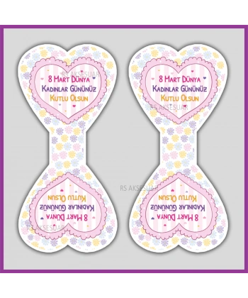 Hediyelik Toka ve Takı Kartı - 8 Mart Kadınlar Günü Hediyelik - KH6335