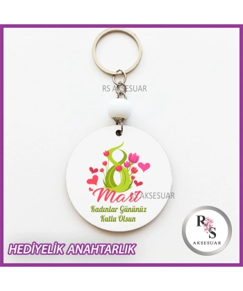 8 Mart Kadınlar Günü Hediyelik Anahtarlık -KH04