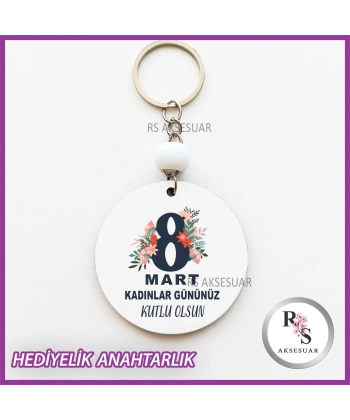 8 Mart Kadınlar Günü Hediyelik Anahtarlık -KH23