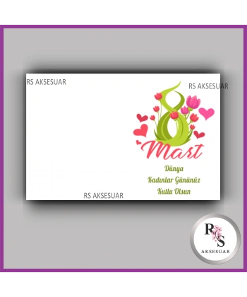 8 Mart Kadınlar Günü Hediyelik İsim Kartı - KH01