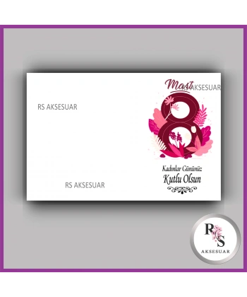 8 Mart Kadınlar Günü Hediyelik İsim Kartı - KH09