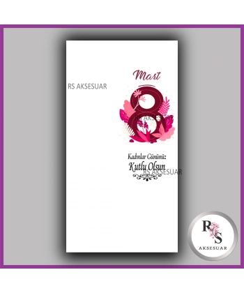 8 Mart Kadınlar Günü Hediyelik İsim Kartı - KH10