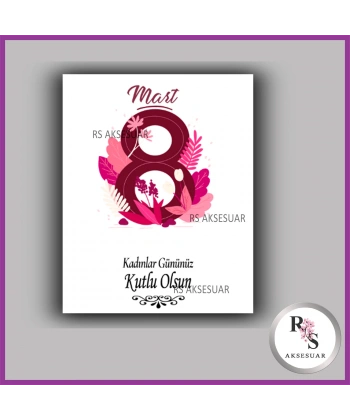 8 Mart Kadınlar Günü Hediyelik İsim Kartı - KH11