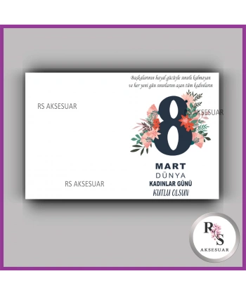 8 Mart Kadınlar Günü Hediyelik İsim Kartı - KH20
