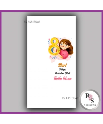 8 Mart Kadınlar Günü Hediyelik İsim Kartı - KH25