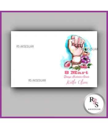 8 Mart Kadınlar Günü Hediyelik İsim Kartı - KH28