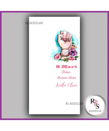 8 Mart Kadınlar Günü Hediyelik İsim Kartı - KH29