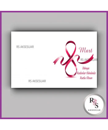8 Mart Kadınlar Günü Hediyelik İsim Kartı - KH32