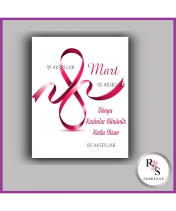 8 Mart Kadınlar Günü Hediyelik İsim Kartı - KH34